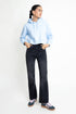 The Sky-Blue Boxy Crop Hoodie